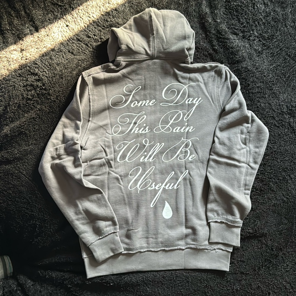 OVO “Some Day This Pain Will Be Useful” distressed hoodie